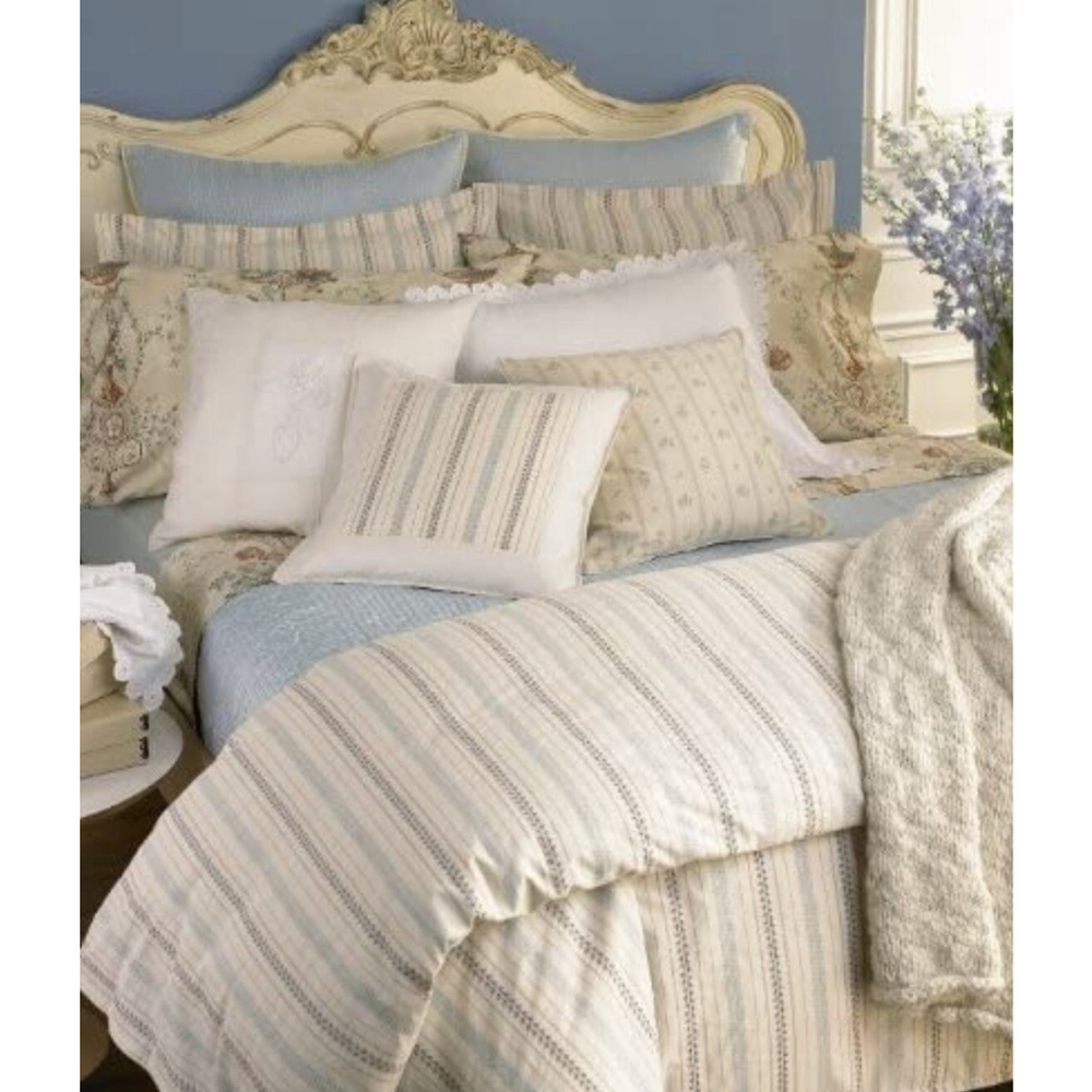 Ralph Lauren Villandry Floral Sateen Cotton European Pillow Shams 1 Pair Vtg New
